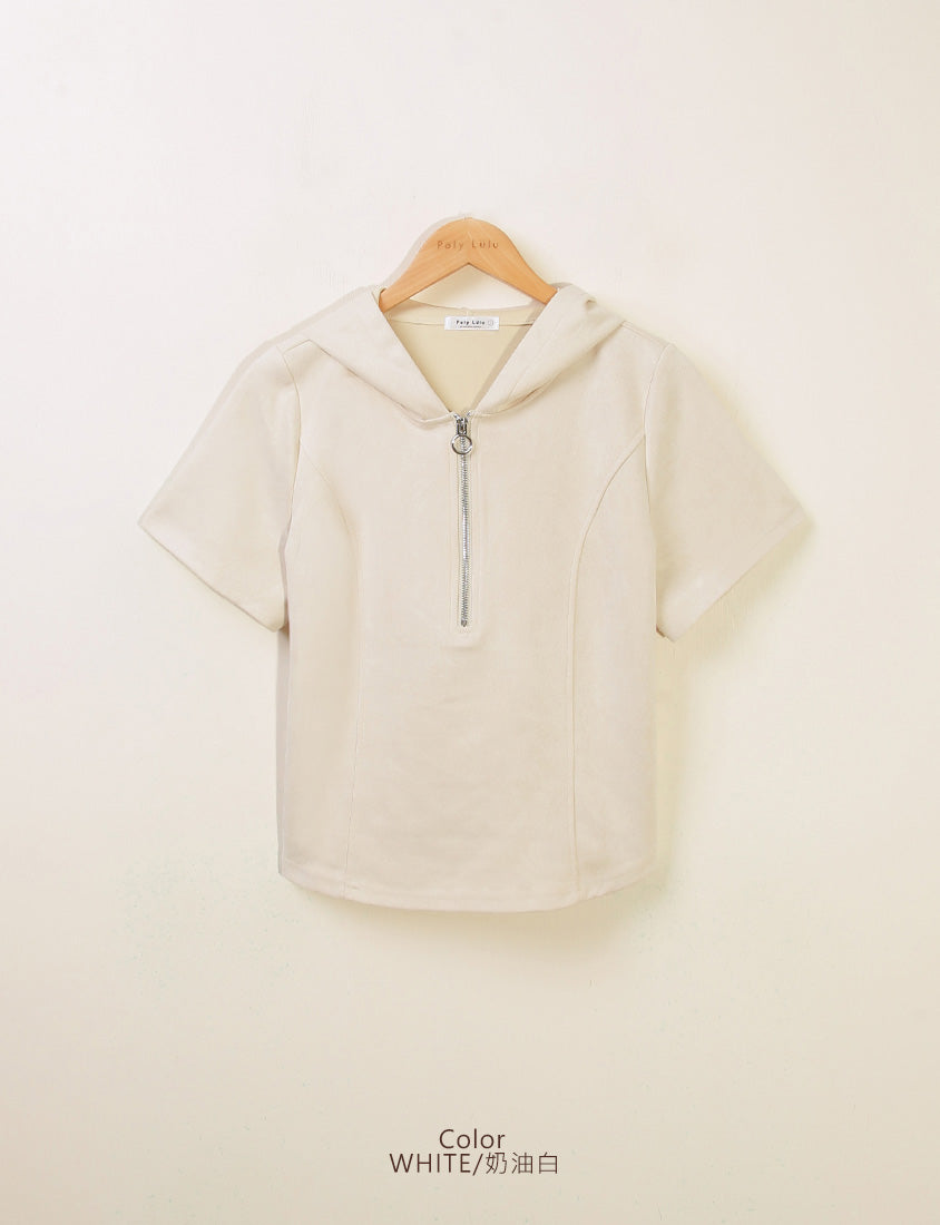 MUA! Suede Zip-Up Plus Size Hoodie