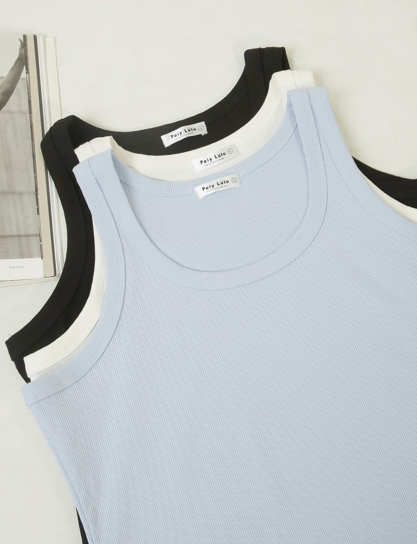 MUA! Summer Essential U-Neck Cut Out Plus Size Tank