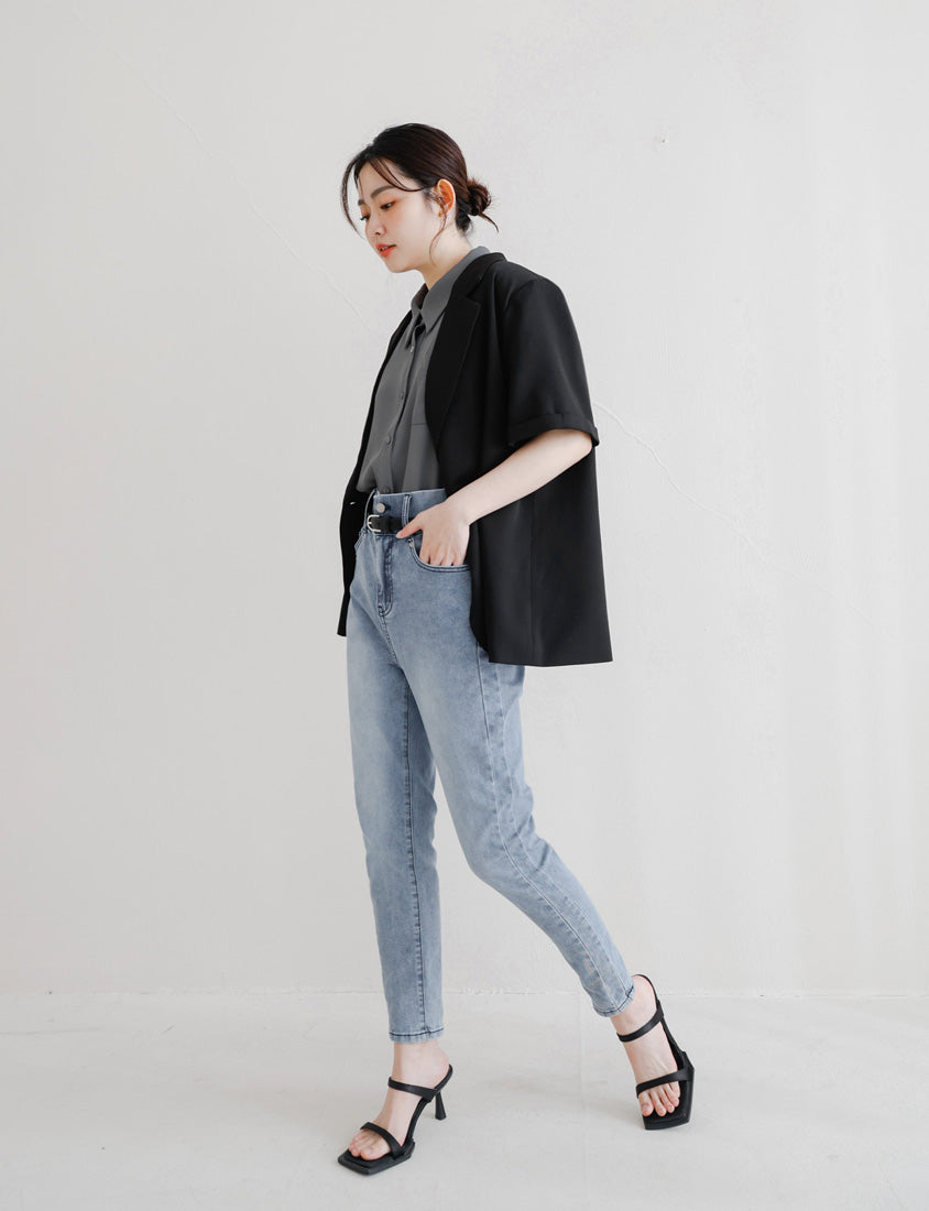 MISS. Silky Cool Morandi Colors Plus Size Shirt