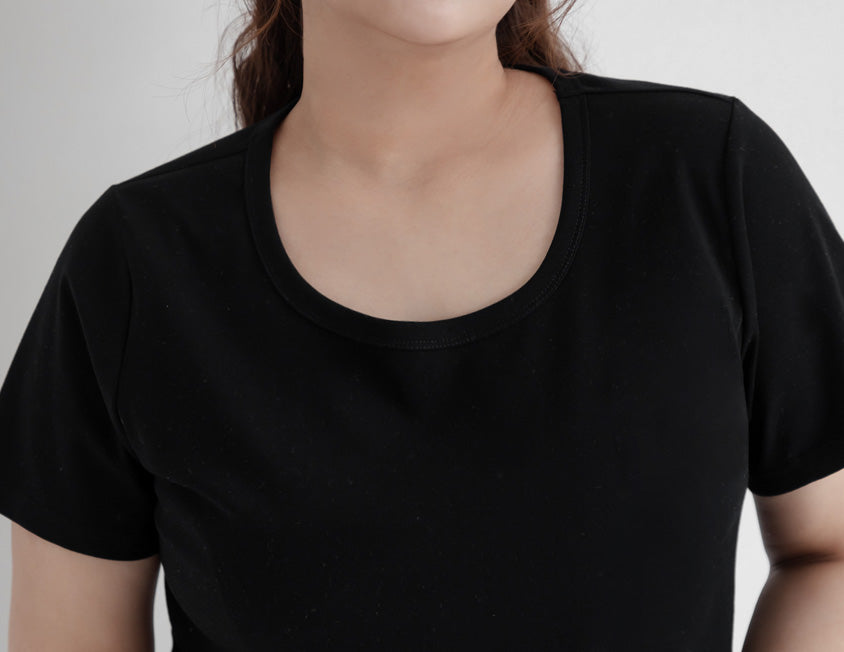 U-Neck Multicolor Plus Size Comfy Slim Tee