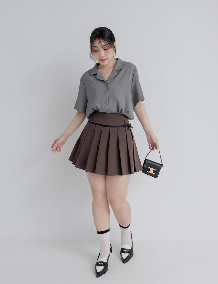MISS. Silky Cool Oversize Cuban Collar Plus Size Shirt (Unisex)