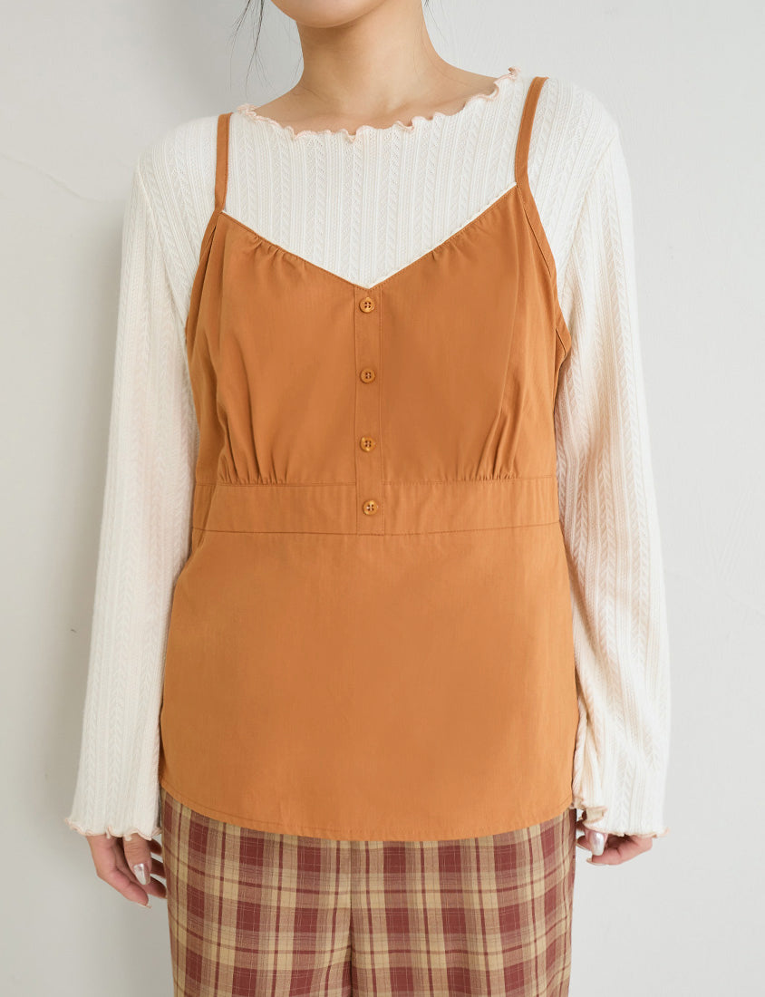 Lace V-Neck Adjustable Waist Plus Size Tank Top