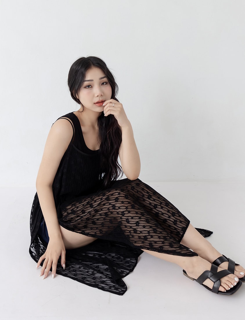 Adjustable Lace Side-Tie Plus Size Long Camisole Vest