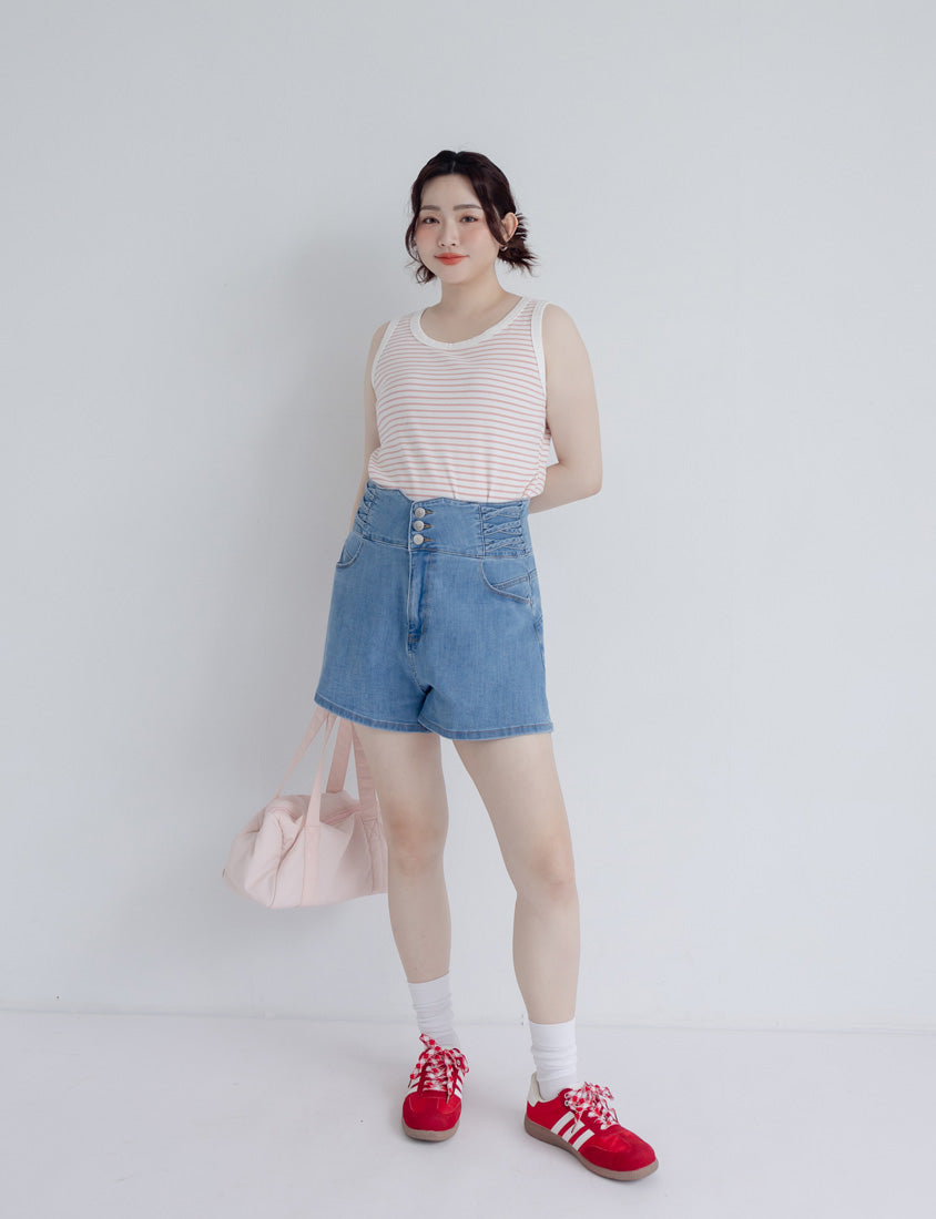Summer Stripe Colorblock Plus Size Tank