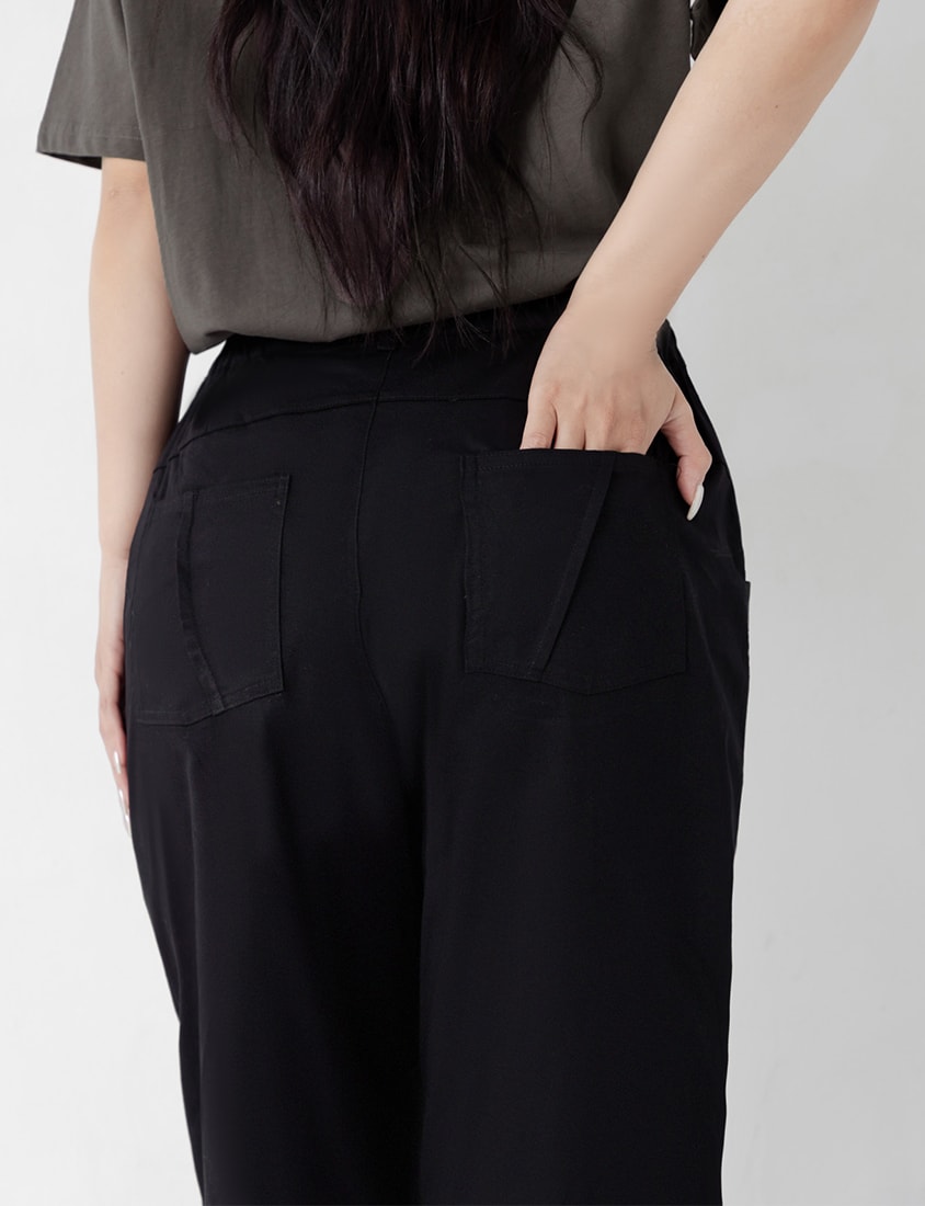 Utility Side-Tie Big Pocket Plus Size Boyfriend Pants