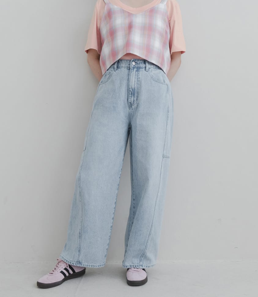 Stylish Slimming Stitch Tapered Plus Size Jeans