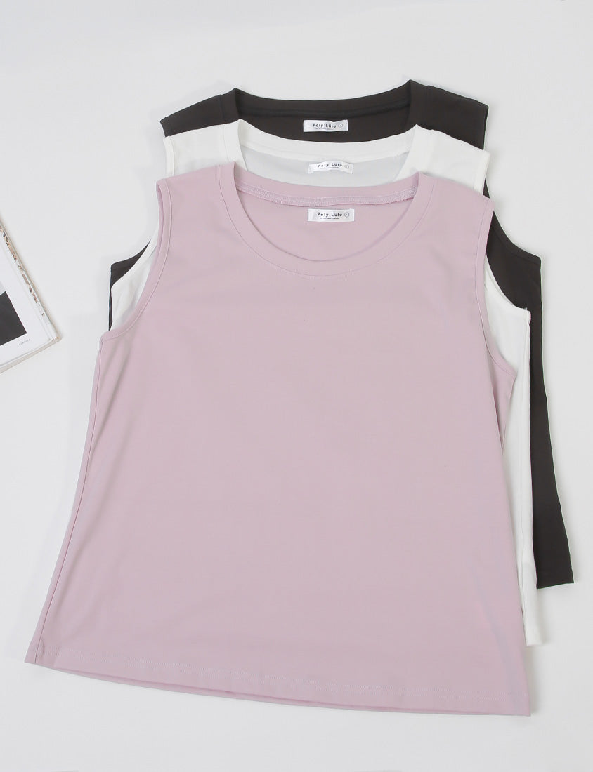 Everyday Basic Crewneck Plus Size Tank Top