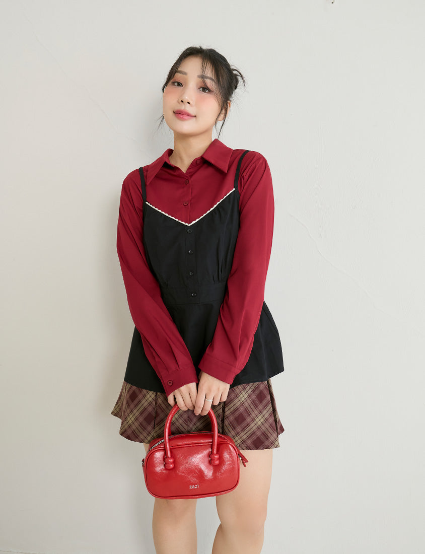 Lace V-Neck Adjustable Waist Plus Size Tank Top