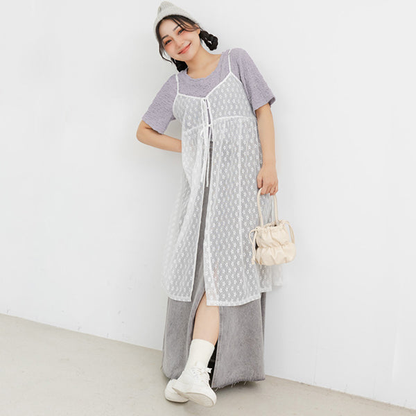 Japanese Style Wrinkled Textured Versatile Plus Size Crew Neck Top