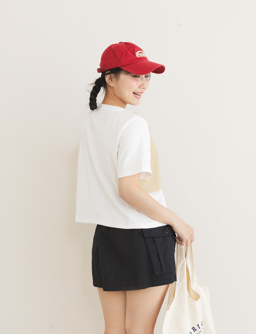 Asymmetric Front Zip Plus Size Layered Tee