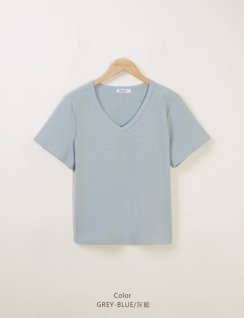 V-Neck Multicolor Plus Size Comfy Slim Tee