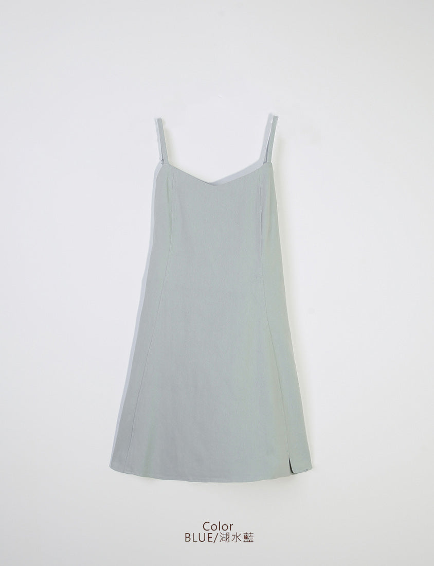 Sweetheart Neck Twill Cami Plus Size Mini Dress
