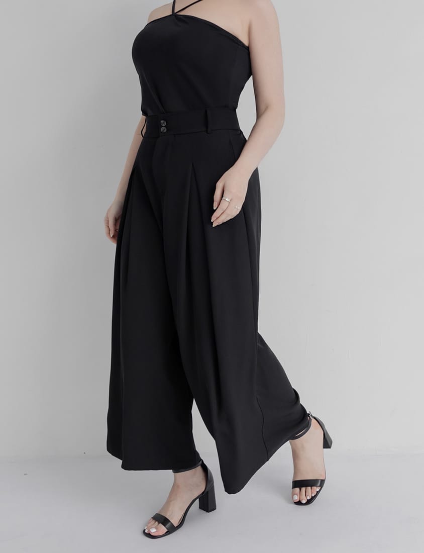 MISS. High Waist Pleated Tummy Flattering Plus Size Tailored Pants