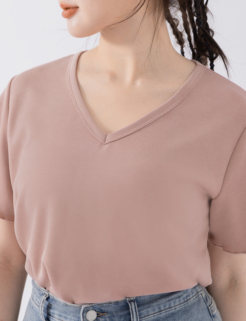 COOL PRO+ Space Cotton V-Neck Plus Size Tee