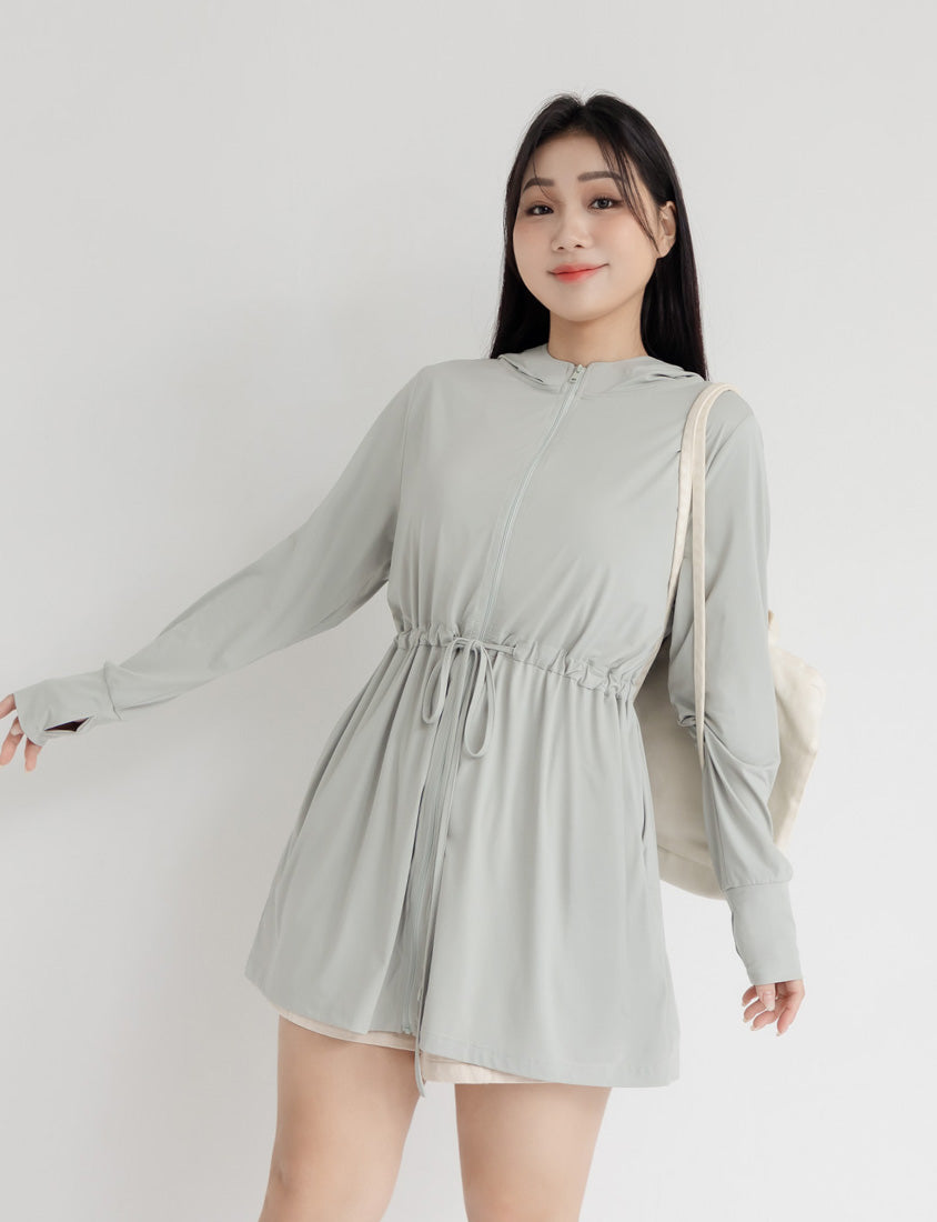 UV PRO+ Cooling Tech Sun Protection Plus Size Longline Jacket