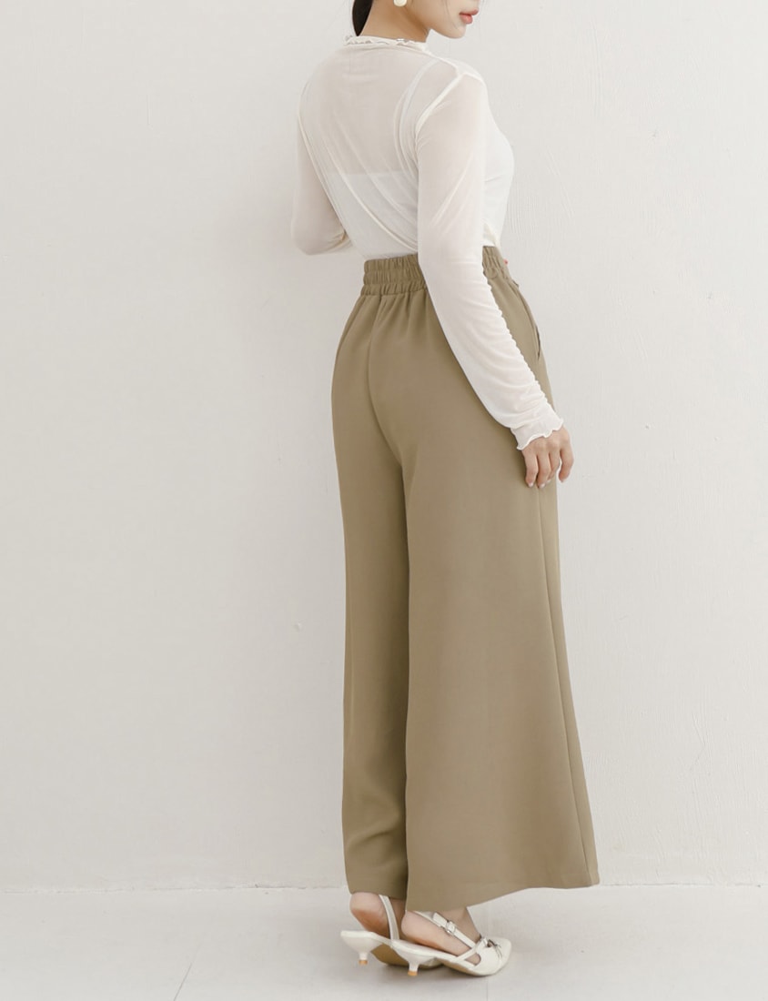 MISS. Multicolor Stretch Sheer Lettuce-Edge Plus Size Top