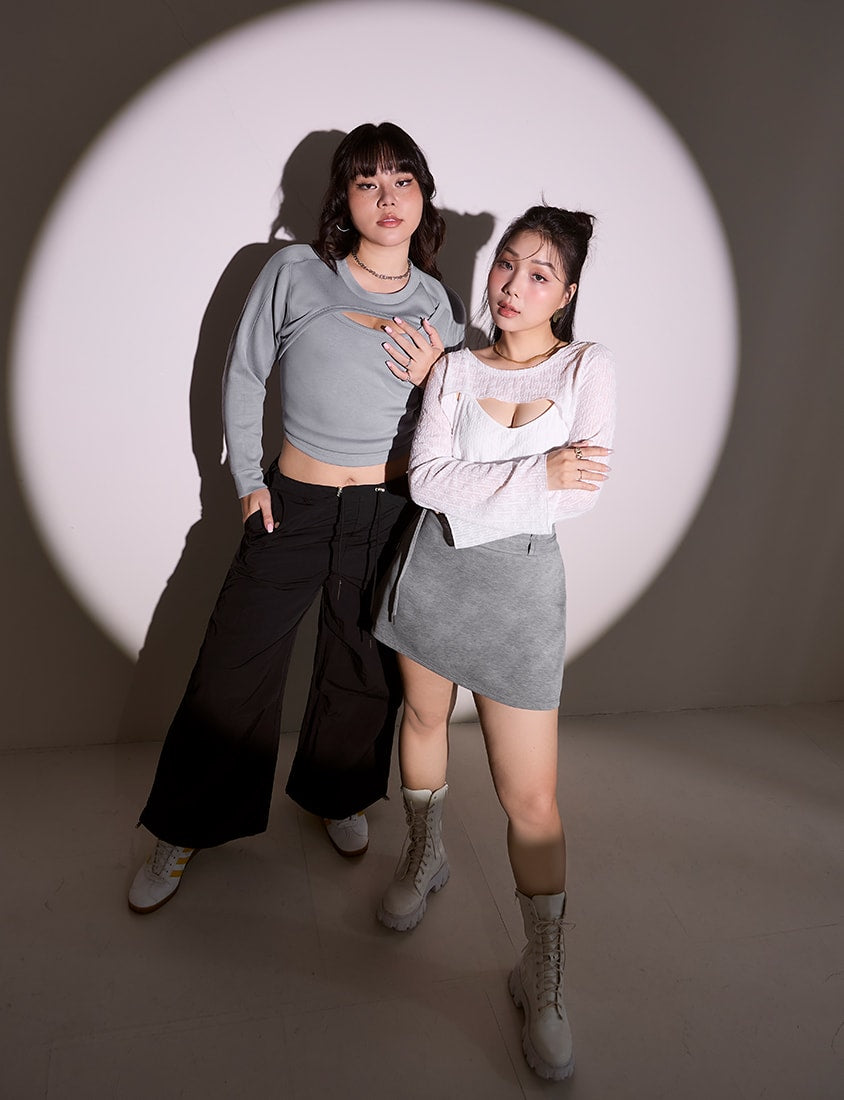 MUA! Edgy Utility Cargo Drawstring Pleated Plus Size Wide Leg Pants