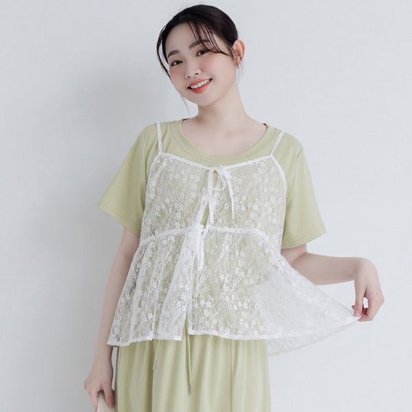 Adjustable Lace Front Tie Plus Size Cami
