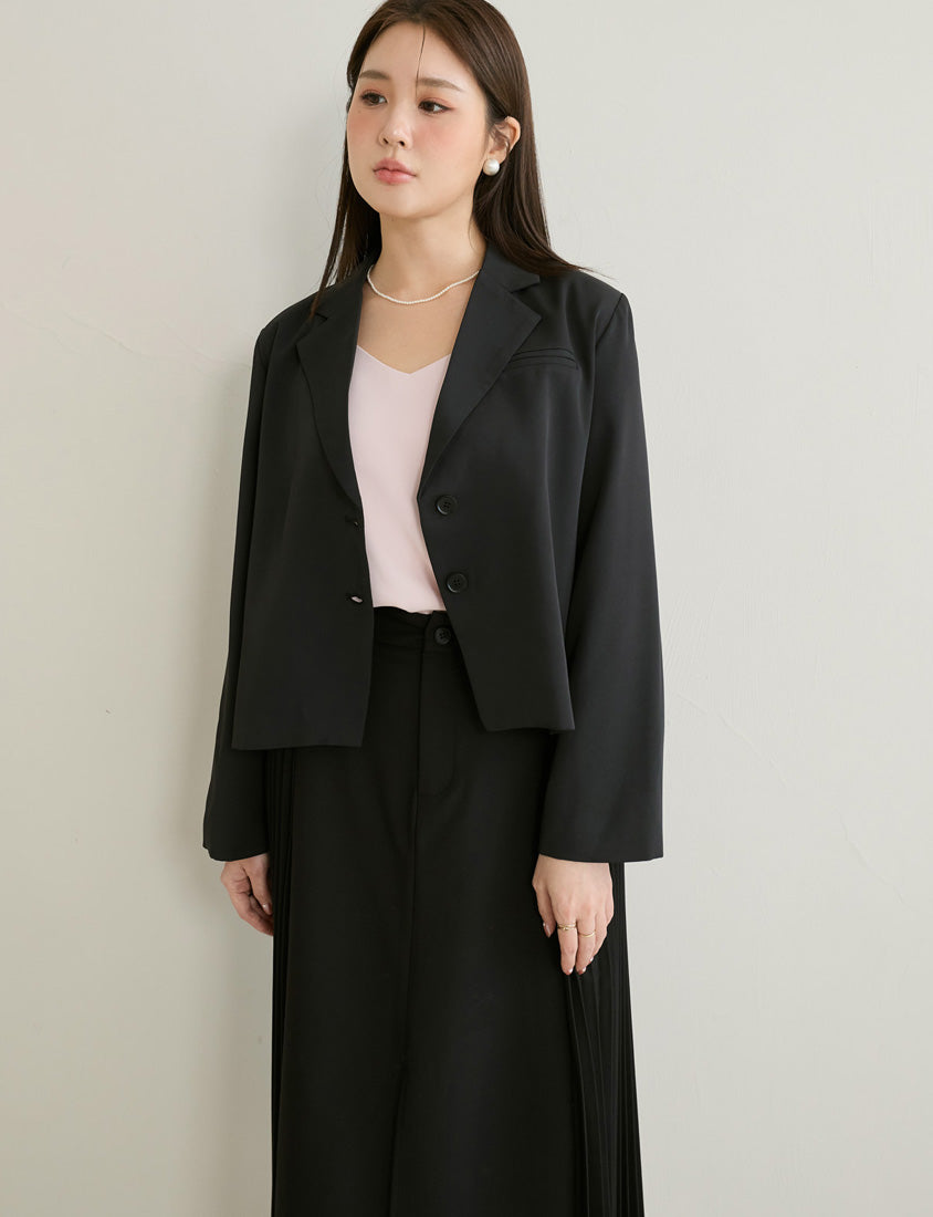 MISS. Elegant Plus Size Long Sleeve Blazer
