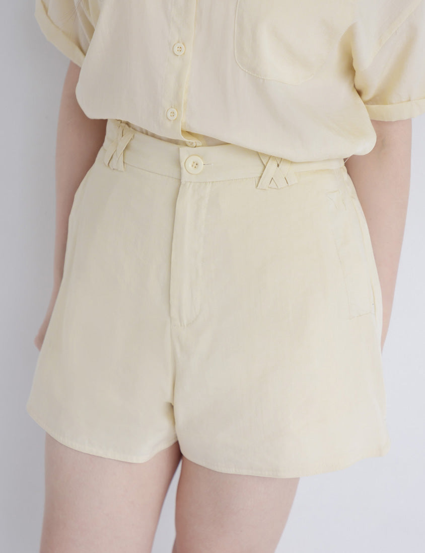 Airy Silky Linen Blend Shorts