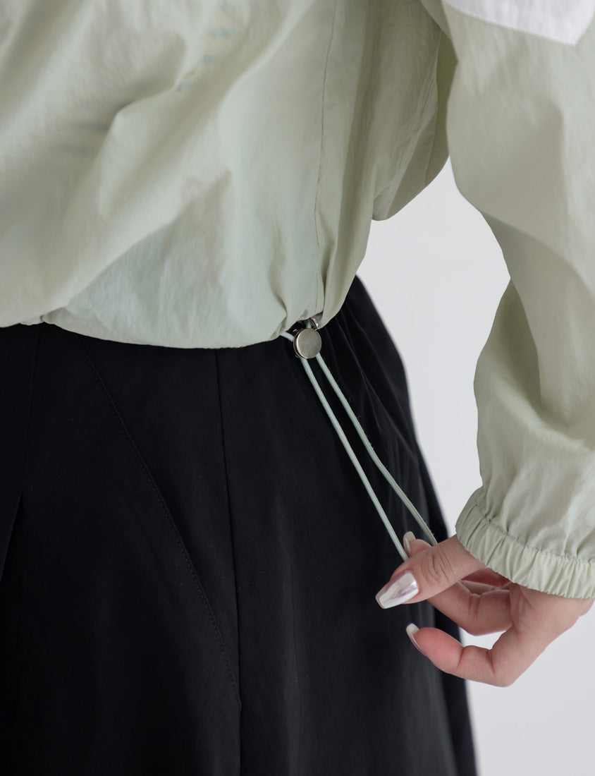 Playful Contrasting Sports Plus Size Trench Coat