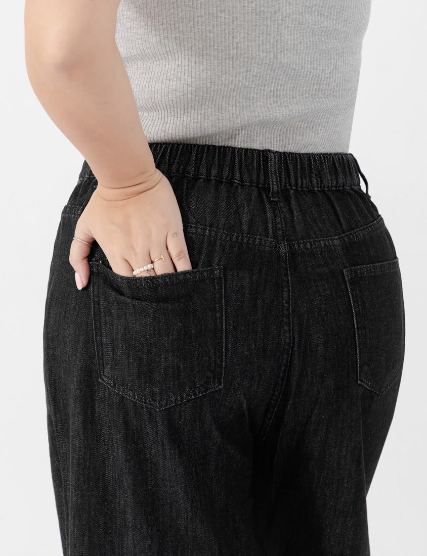 Standard Stitch Detail Plus Size Wide-Leg Jeans