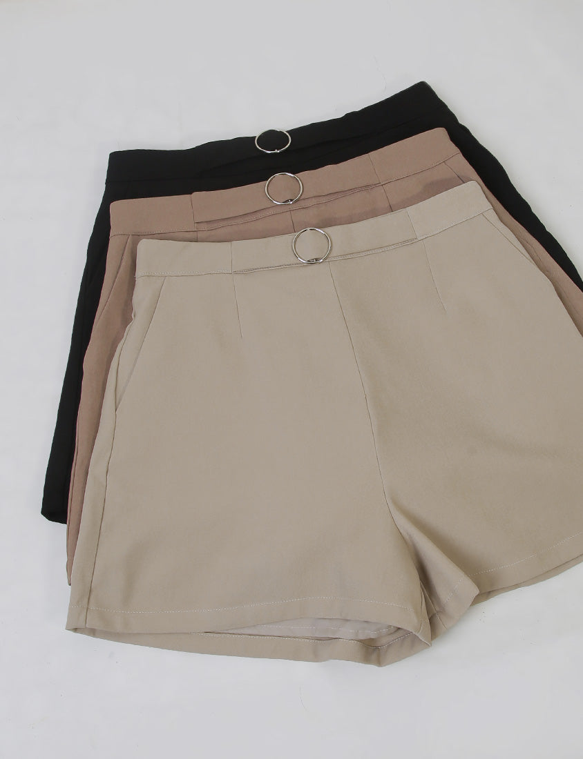 MISS. Latte Series Waistband Twill Plus Size Shorts
