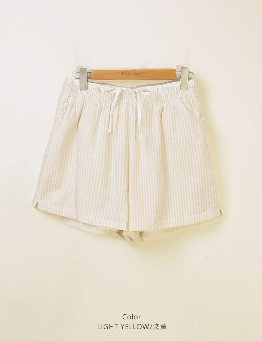 Bubble Stripe Layered-Look Plus Size Shorts