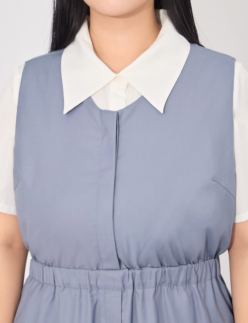 MORE U French-Style Back Cut-Out Plus Size Dress
