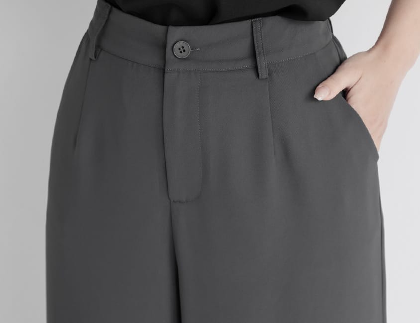 Sophisticated Pleated Drawstring Plus Size Tailored Pants