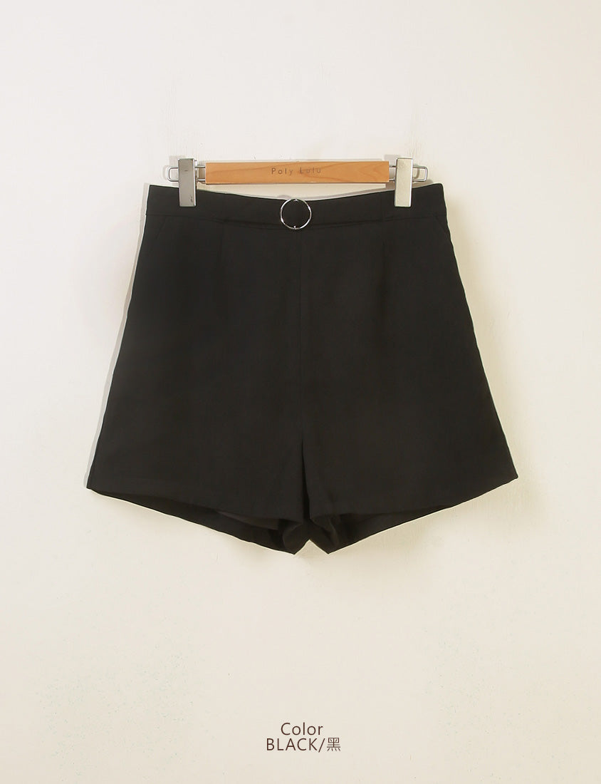 MISS. Latte Series Waistband Twill Plus Size Shorts