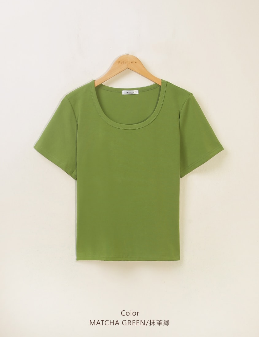 U-Neck Multicolor Plus Size Comfy Slim Tee