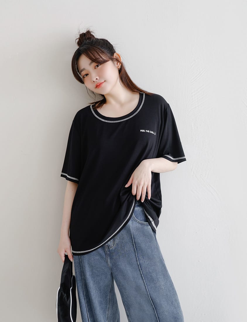 COOL PRO+ Color-Block Plus Size Print Tee