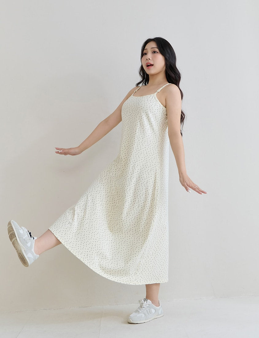 Adjustable Straps Floral Plus Size Cami Dress