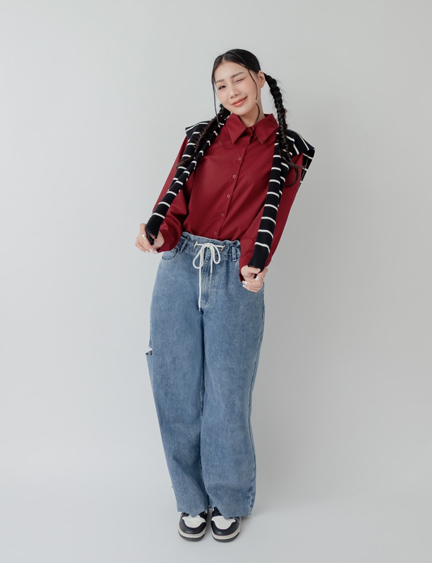 Oversized Cotton Slit Plus Size Sweatshirt (Unisex)