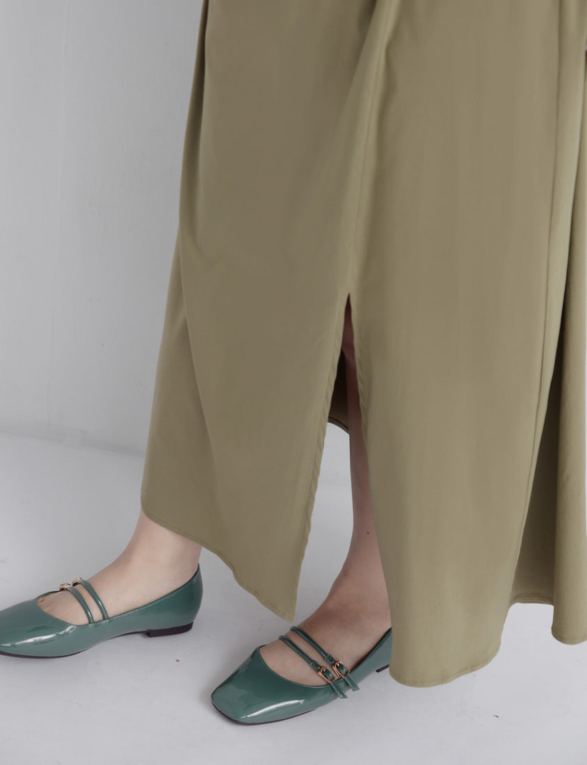 Cooling Tech Full Elastic Drawstring Plus Size Maxi Skirt