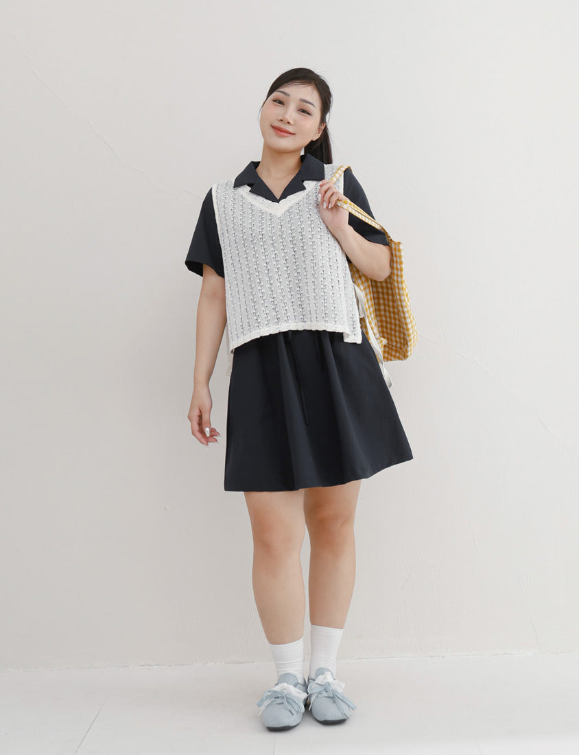 Layered Essential Crochet Tie Plus Size Vest