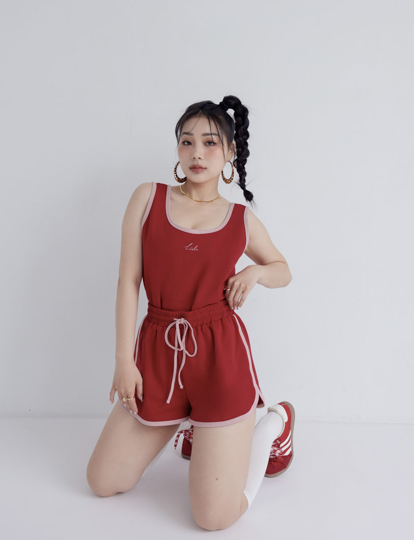MUA! Sporty High-Waist Tie Plus Size Shorts