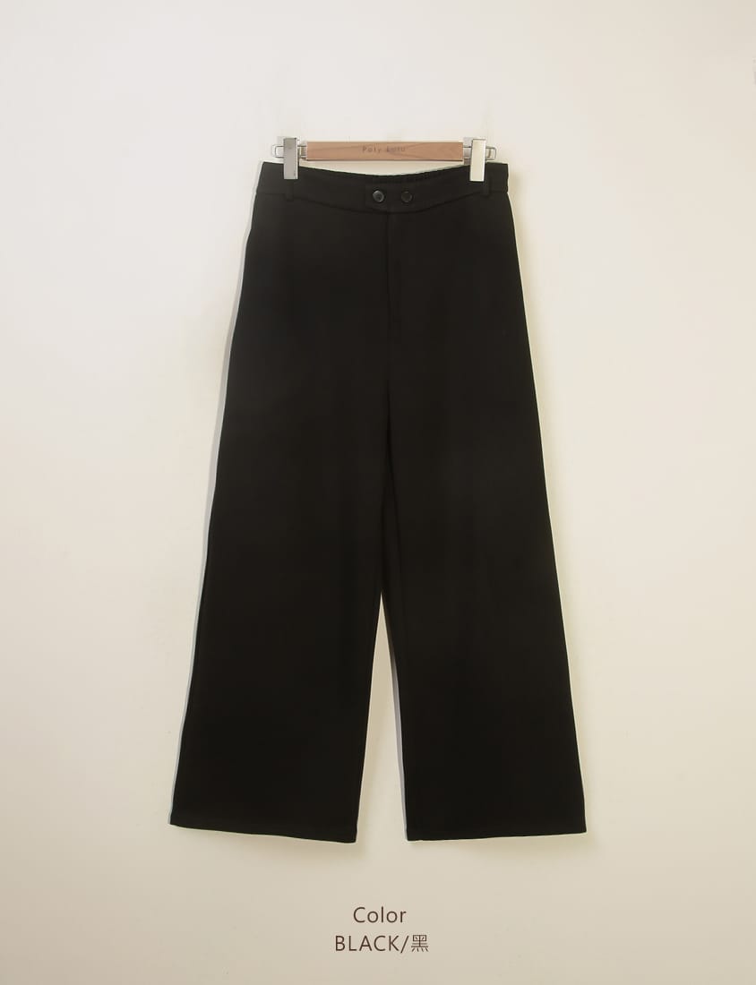 Miss. Space Cotton Back-Elastic Plus Size Straight-Leg Pants