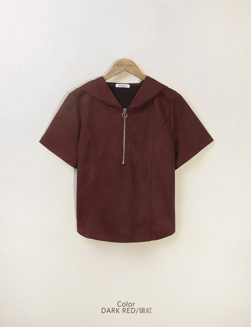 MUA! Suede Zip-Up Plus Size Hoodie