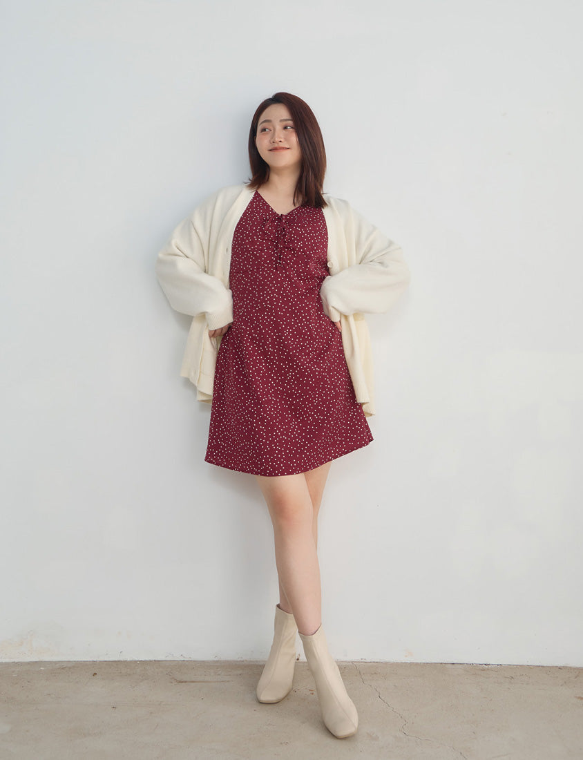 Classic V-Neck Multicolor Longline Plus Size Knit Cardigan