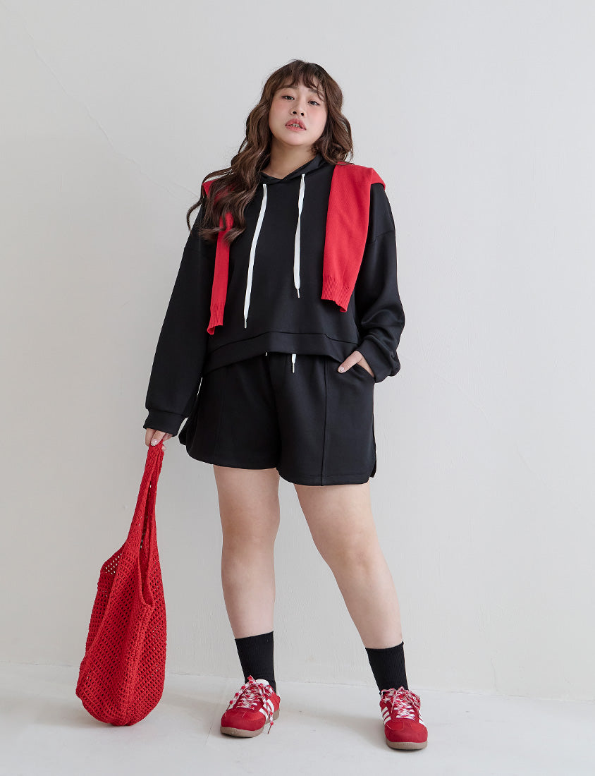 Cloud Cotton Elastic Drawstring Casual Plus Size Shorts