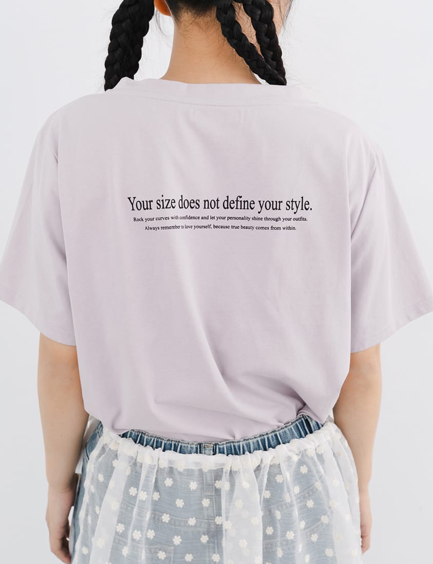 Cooling V-Neck Side Slit Plus Size Graphic Tee
