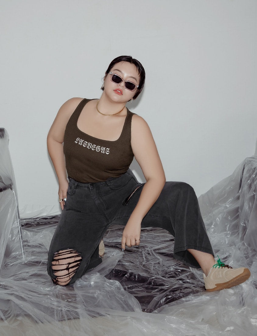 MUA! LAS VEGAS Ribbed Plus Size Tank Top