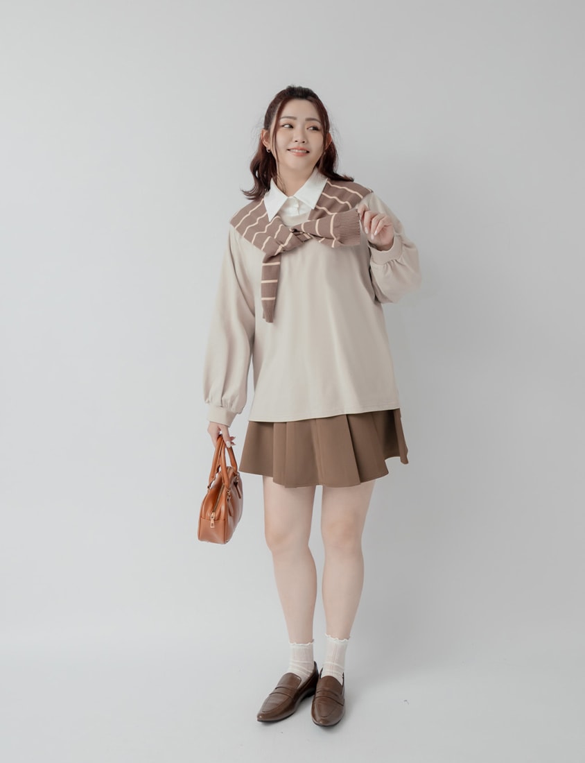 Oversized Cotton Slit Plus Size Sweatshirt (Unisex)