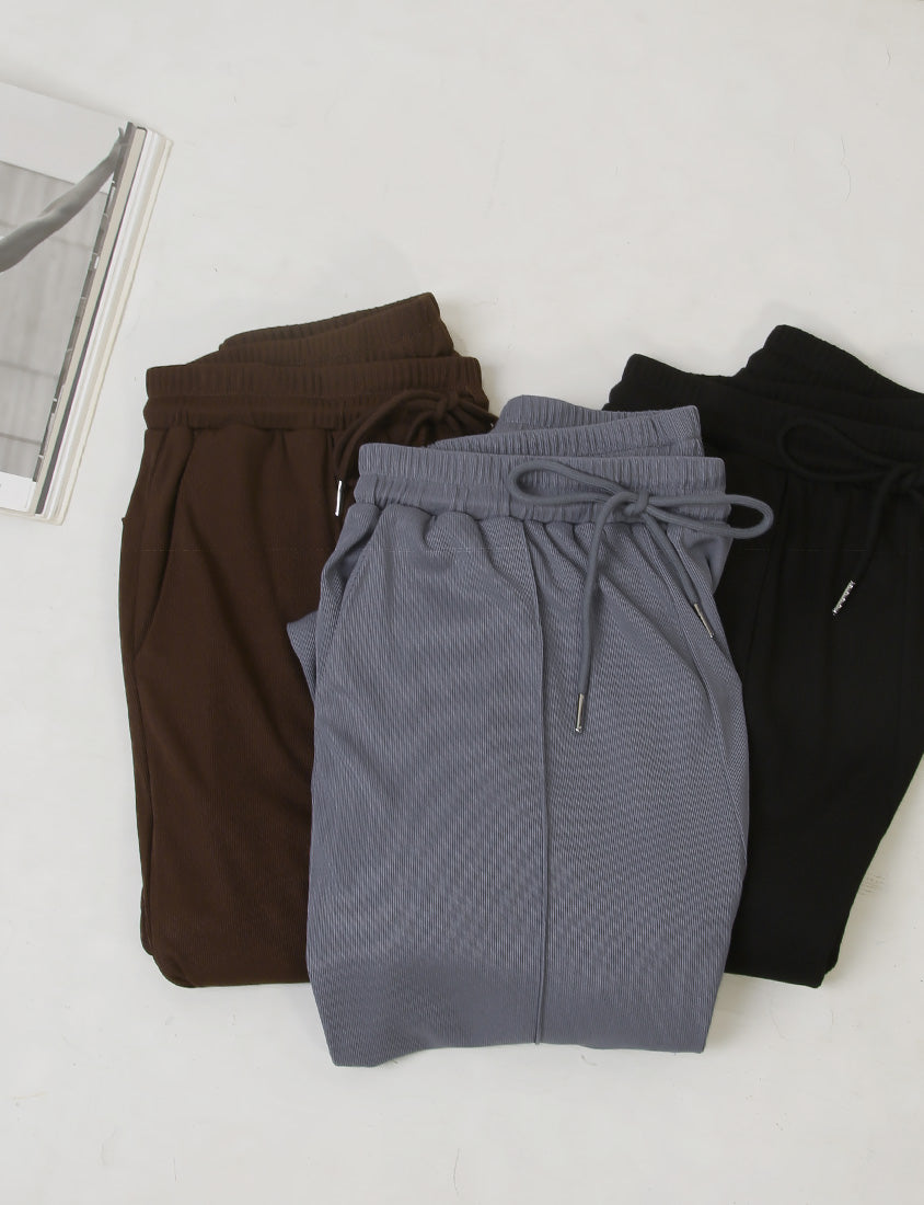 MUA! Ribbed Slimming Slit-Hem Plus Size Pants