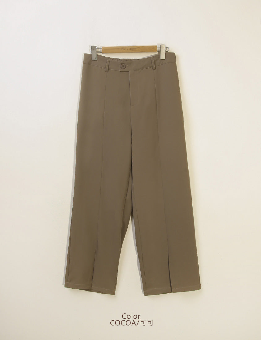 MISS. Silky Cool Slit Slim Fit Plus Size Tailored Pants