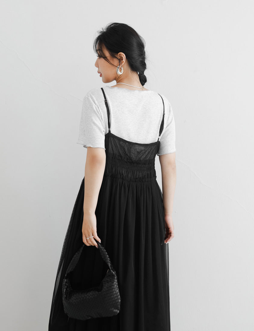 MISS. Layered Sheer MeshPlus Size Camisole