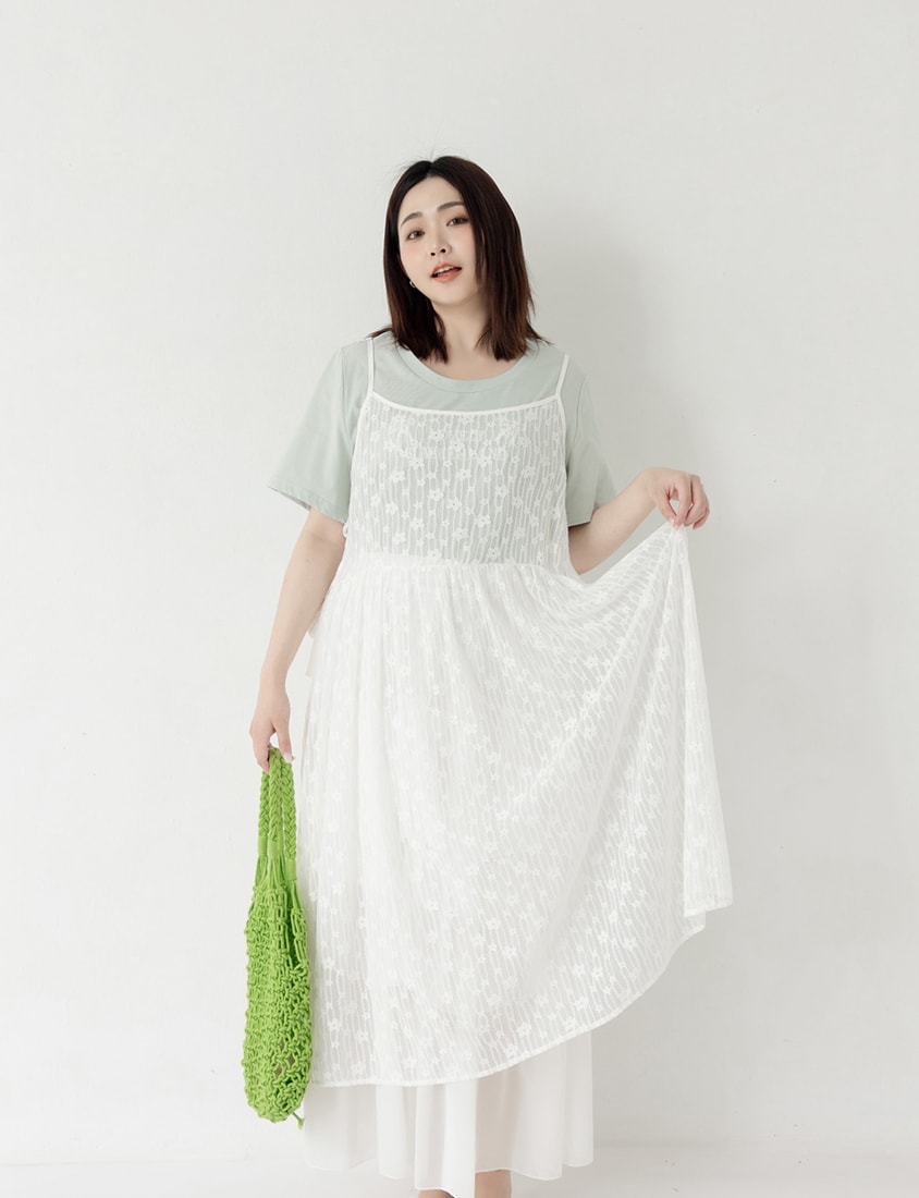 Adjustable Lace Side-Tie Plus Size Long Camisole Vest