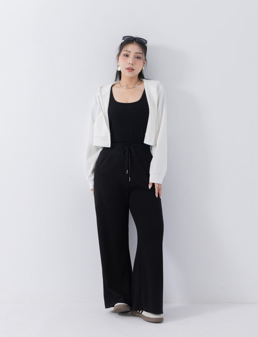 MUA! Ribbed Square Neck Side-Ruched Plus Size Top